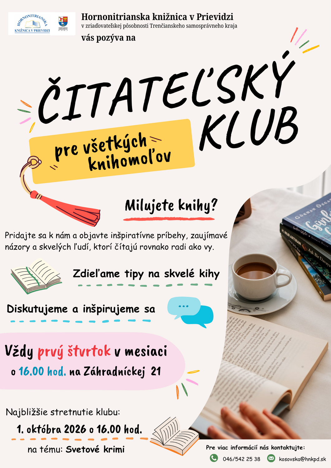 Čitateľský klub plagát
