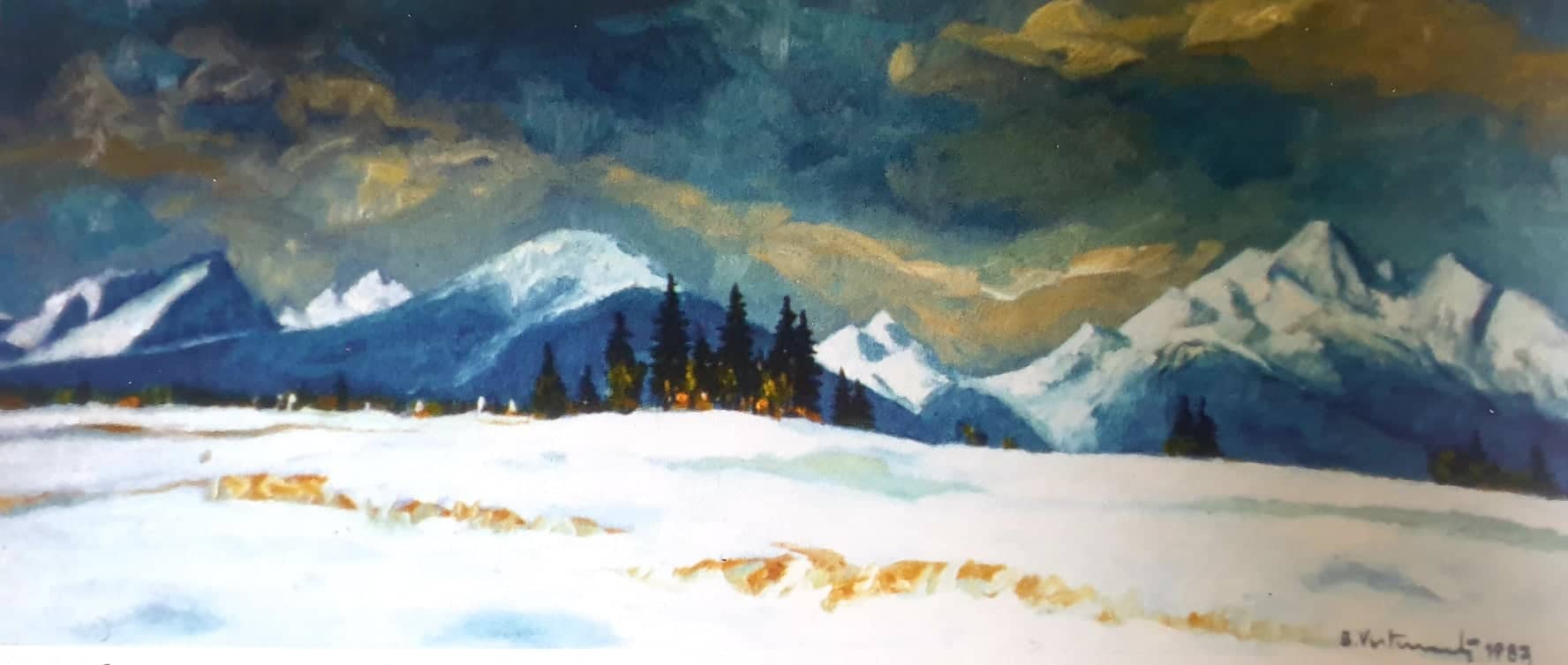 obraz "Panoráma Vysokých Tatier" od Bazila Vestenického