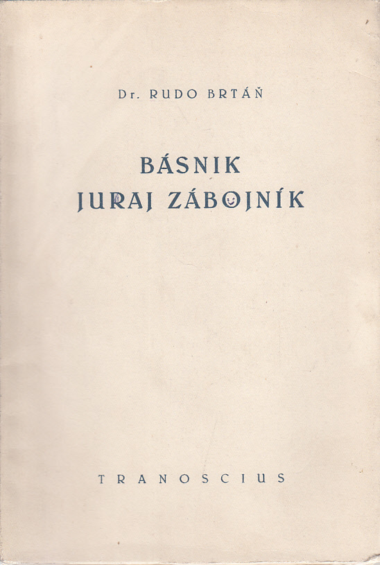 kniha "Básnik Juraj Zábojník"