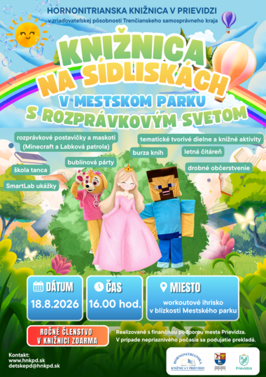 Minecraft a Labková patrola na Knižnici na sídliskách v Mestskom parku