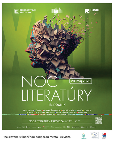 Noc literatúry 2026 : Prievidza privíta druhý ročník!