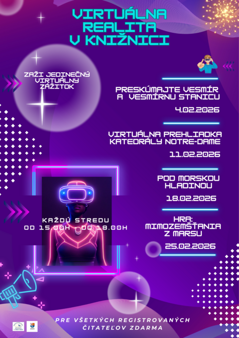 Virtuálna realita v knižnici - PRIHLÁSTE SA