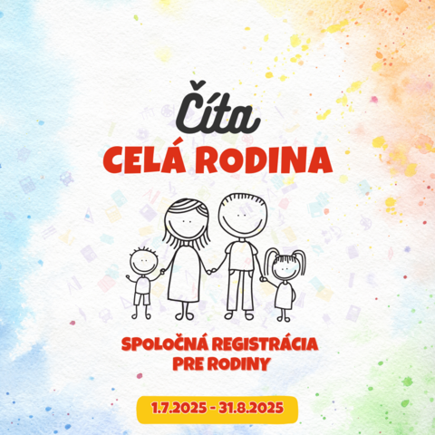 Číta celá rodina - letné rodinné členstvo so zľavou