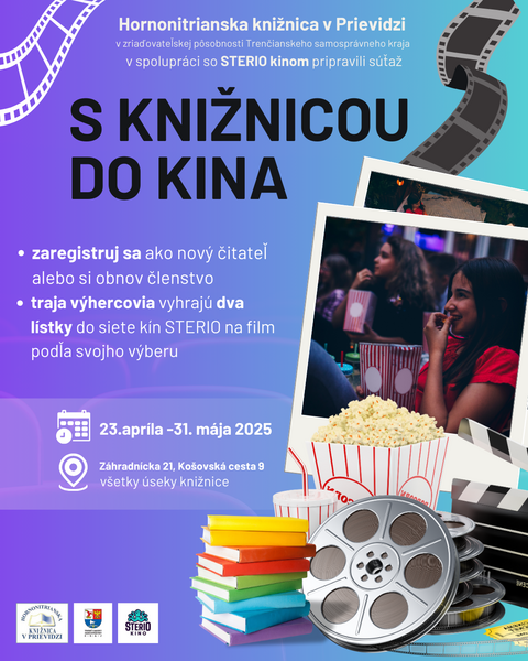 S knižnicou do kina – zapoj sa do súťaže a vyhraj lístky!
