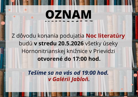 Zmena otváracích hodín