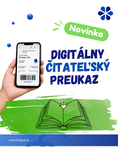 Digitálny čitateľský preukaz v Hornonitrianskej knižnici