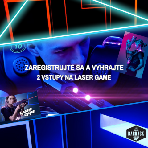 Vyhrajte v októbri 2 lístky na Laser Game Vyhrajte v októbri 2 lístky na Laser Game