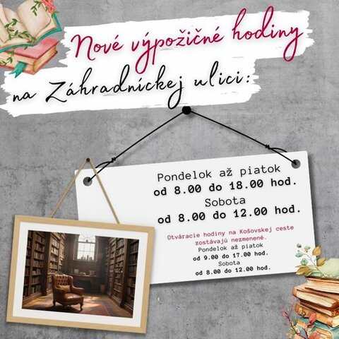 Na Záhradníckej ulici sme pre vás o hodinu dlhšie Na Záhradníckej ulici sme pre vás o hodinu dlhšie