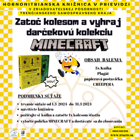 Zatočte kolesom šťastia a vyhrajte darčekovú kolekciu MINECRAFT Zatočte kolesom šťastia a vyhrajte darčekovú kolekciu MINECRAFT