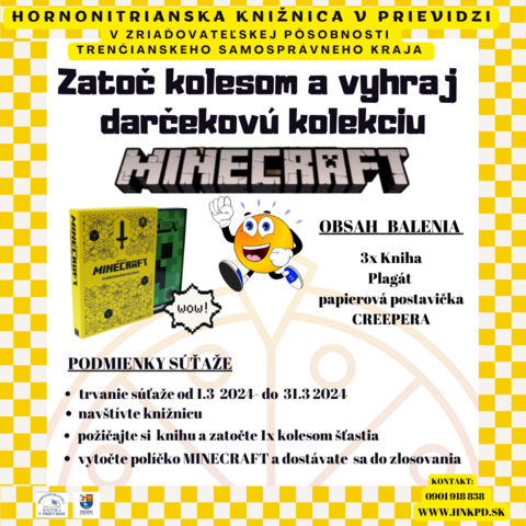 Zatočte kolesom šťastia a vyhrajte darčekovú kolekciu MINECRAFT 