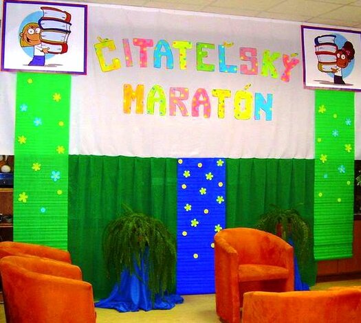 Farebný detský čitateľský maratón.