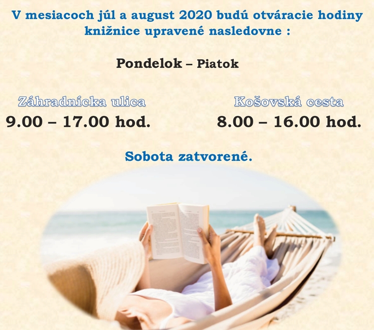 Letné otváracie hodiny