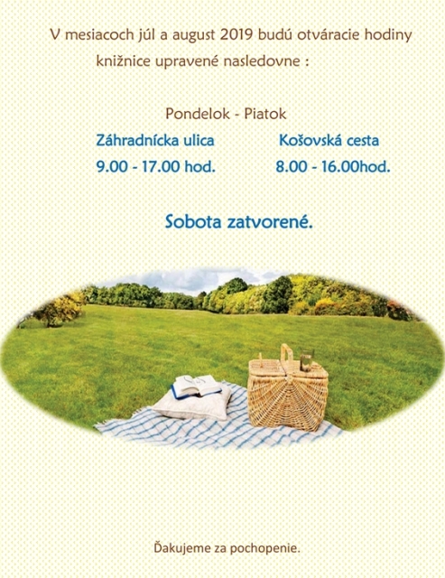otváracie hodiny zmena